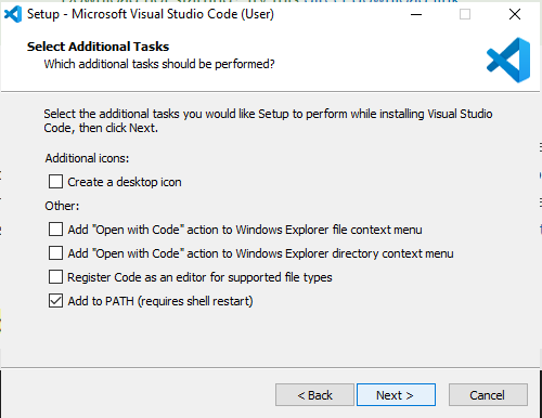 Accept the default installation settings.